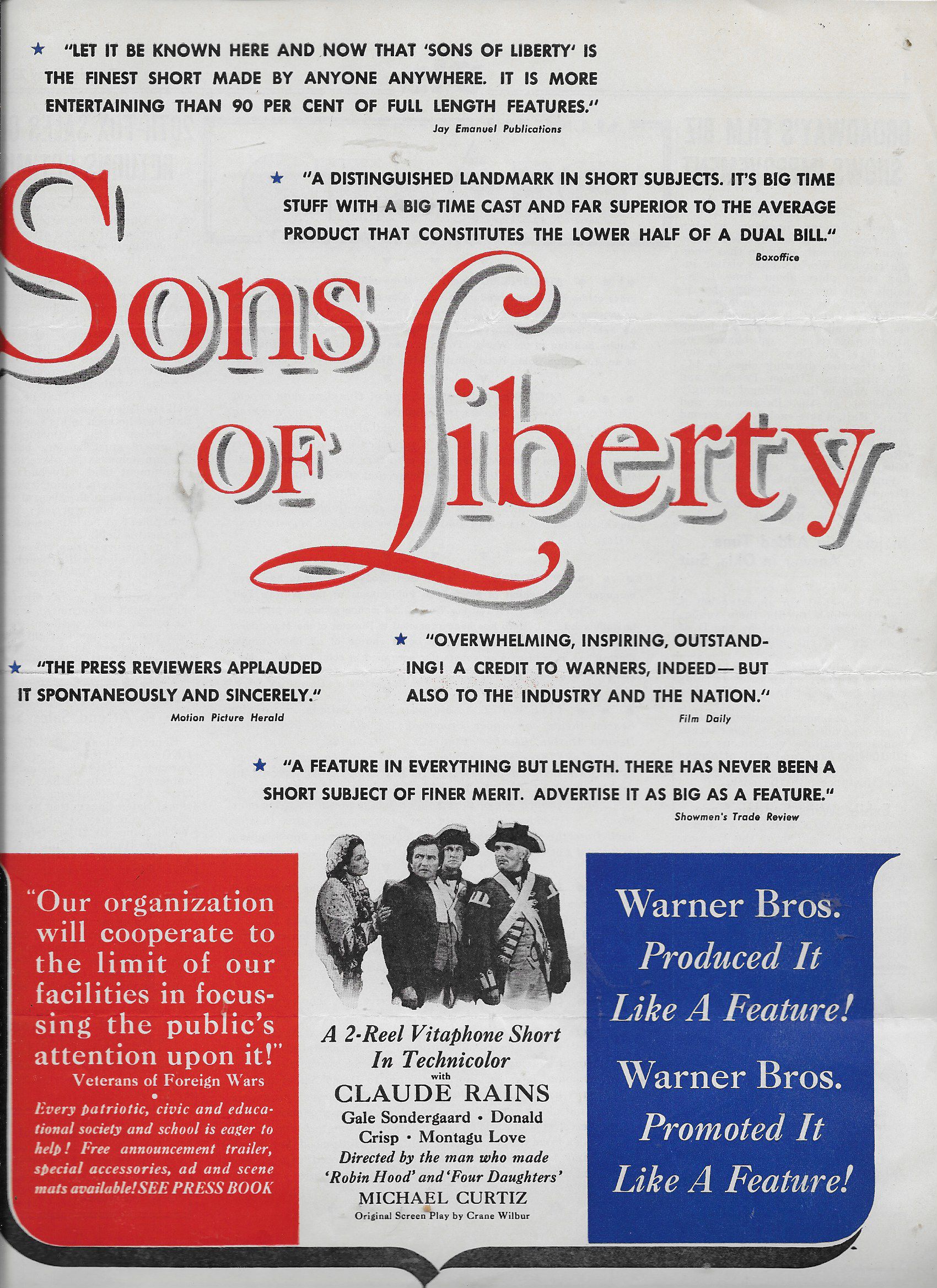 Сыновья свободы (1939) постер