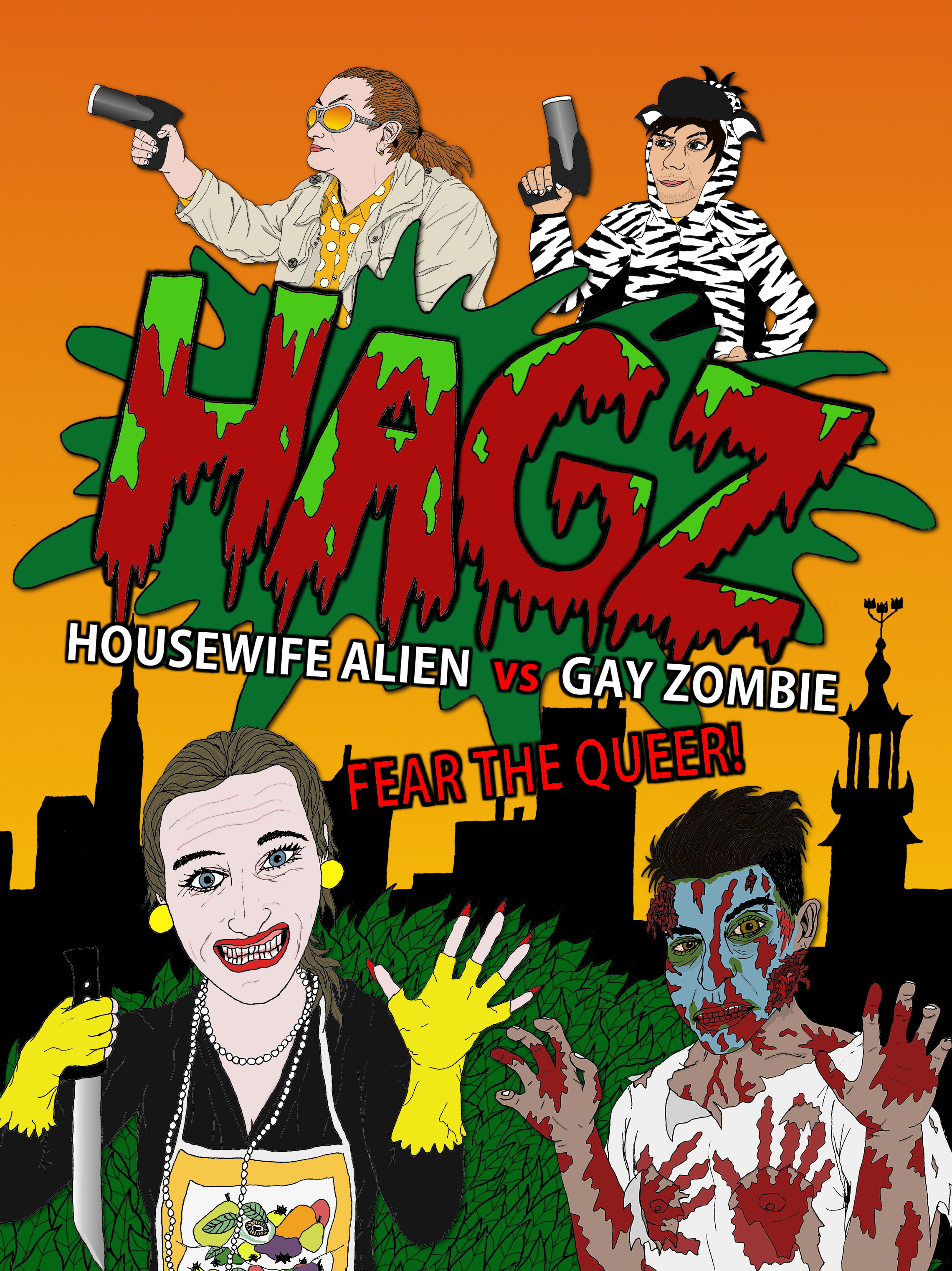 Домохозяйка-пришелец против гея-зомби (2017) постер